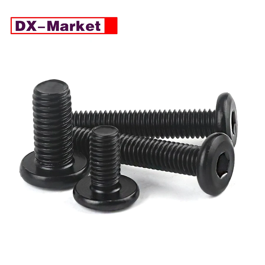 M4 Black Surface Flat Hexagon Socket Screw ,304 Stainless Steel Furniture Bolt Manufacturer ,A013