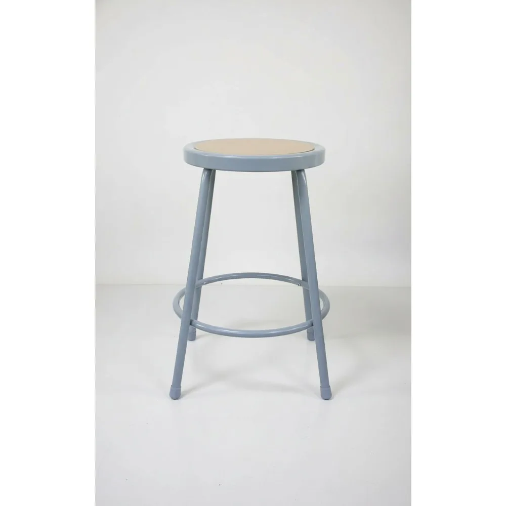 

Heavy Duty Industrial Metal Stool with Foot Ring - Durable Shop Garage Workshop Seating for Professionals
