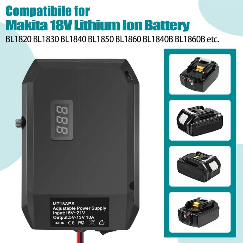 1 unidade Adaptador DIY Conversor de Tomada de Isqueiro para Bateria Makita DC 18V para 12V, Regulador de Energia Automotivo para Ferramentas Elétricas