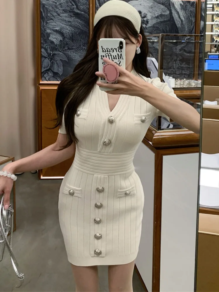 2025 verão com decote em v vestido de festa curto para mulheres fino ajuste sexy bodycon vestido para mujer robe femme roupas femininas