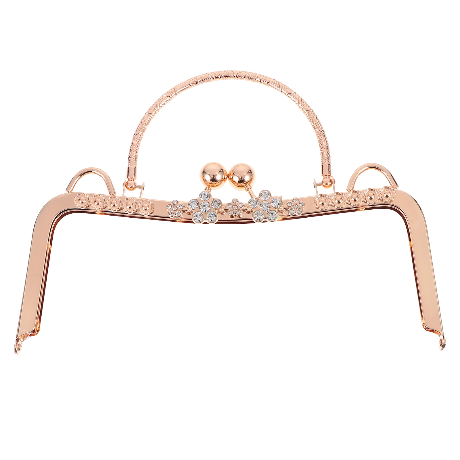 

1Pcs Metal Bag Handle Vintage Decorative Replacement DIY Purse Frame Lightweight Handmade Crochet Coin Purse Accessory