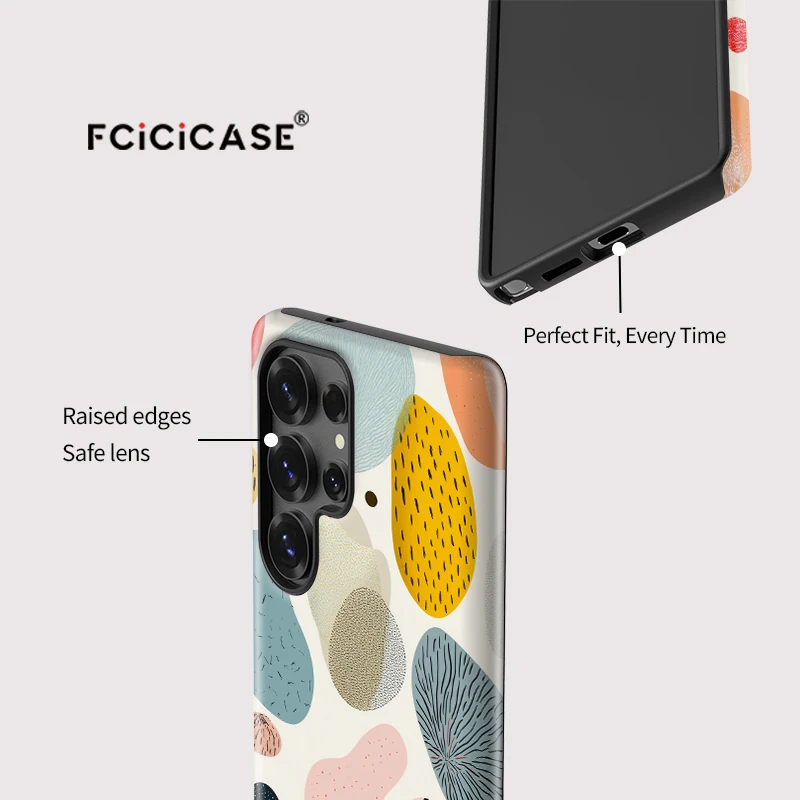 Fcicicase Painting Silicone Case For Samsung Galaxy S24 Plus S25 Ultra S 25 S20 FE S23+ Fashion Double-layer Acrylic TPU Cover