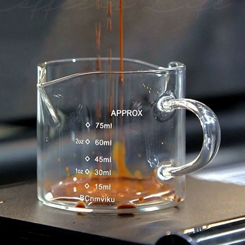 75/150/250ml Glass Measuring Cup With Handle Espresso Milk Cup Kitchen Mug With Scale Accurate Container For Cooking Baking - view 5