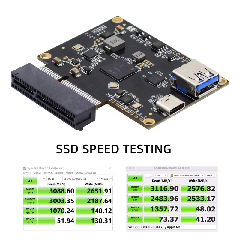 Convertitore per scheda ZihanGraphics Type-C USB4 40Gbps a pci-e SSD 4xCable USB4.0 40Gbps JHL7440 Chipset