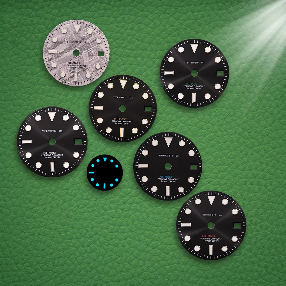 

Циферблат 28,5 мм с 3D-логотипом S, эффектом метеорита и солнечными лучами, подходит для механизма NH34, с ледяным синим люминесцентным покрытием, аксессуары для модификации часов