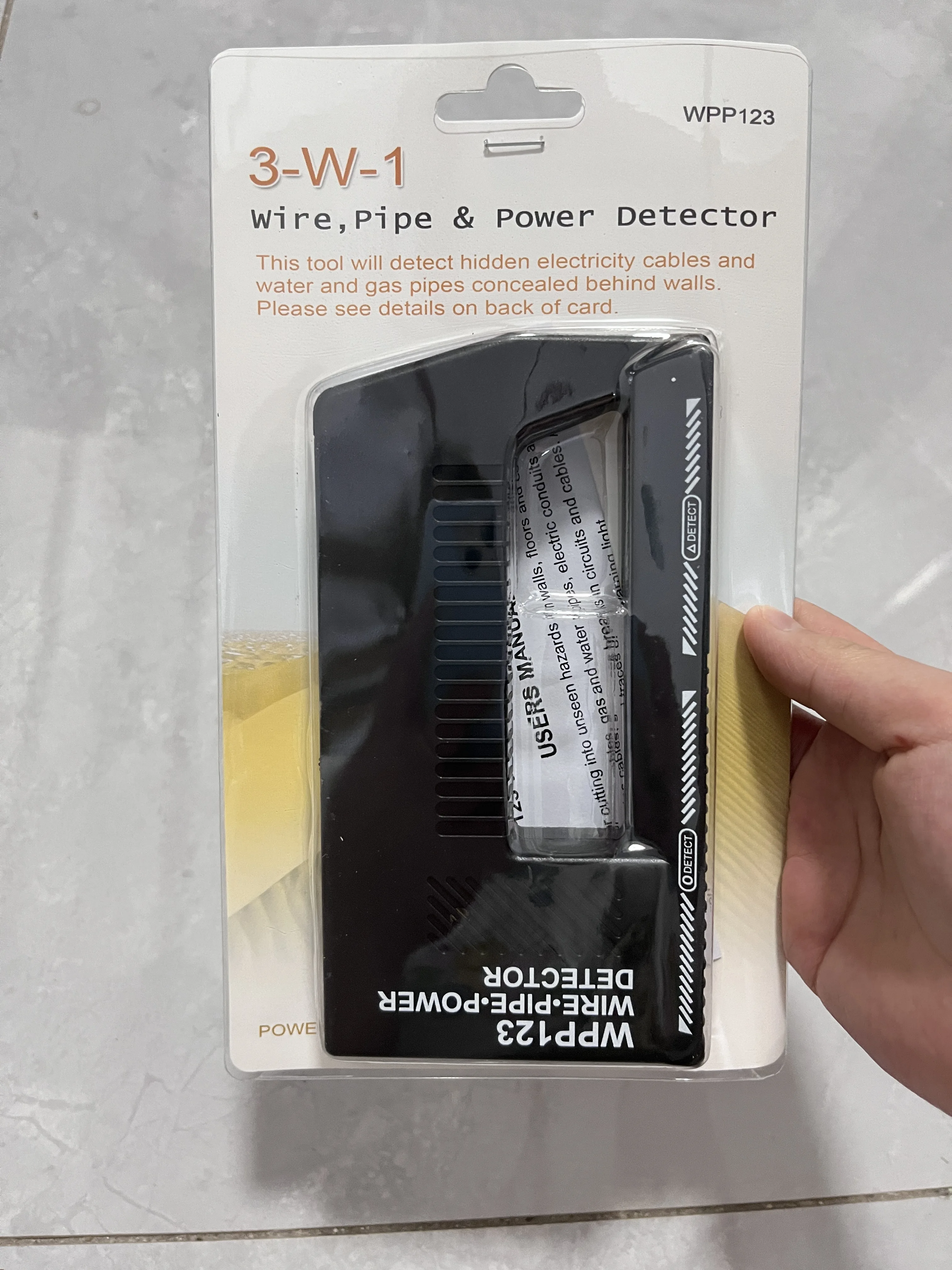 WPP123 Wire Pipe Power Detector High Sensitivity Adjustable Wall Detector Scanner Adjustable Keys Durable Metal Detector