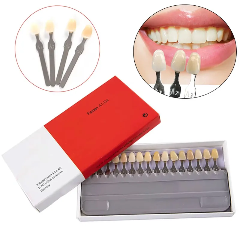 

16 Colors Teeth Shade Guide Classical Dentistry Equipment High Quality Tooth Model Colorimetric Plate Teeth Whiting Materials