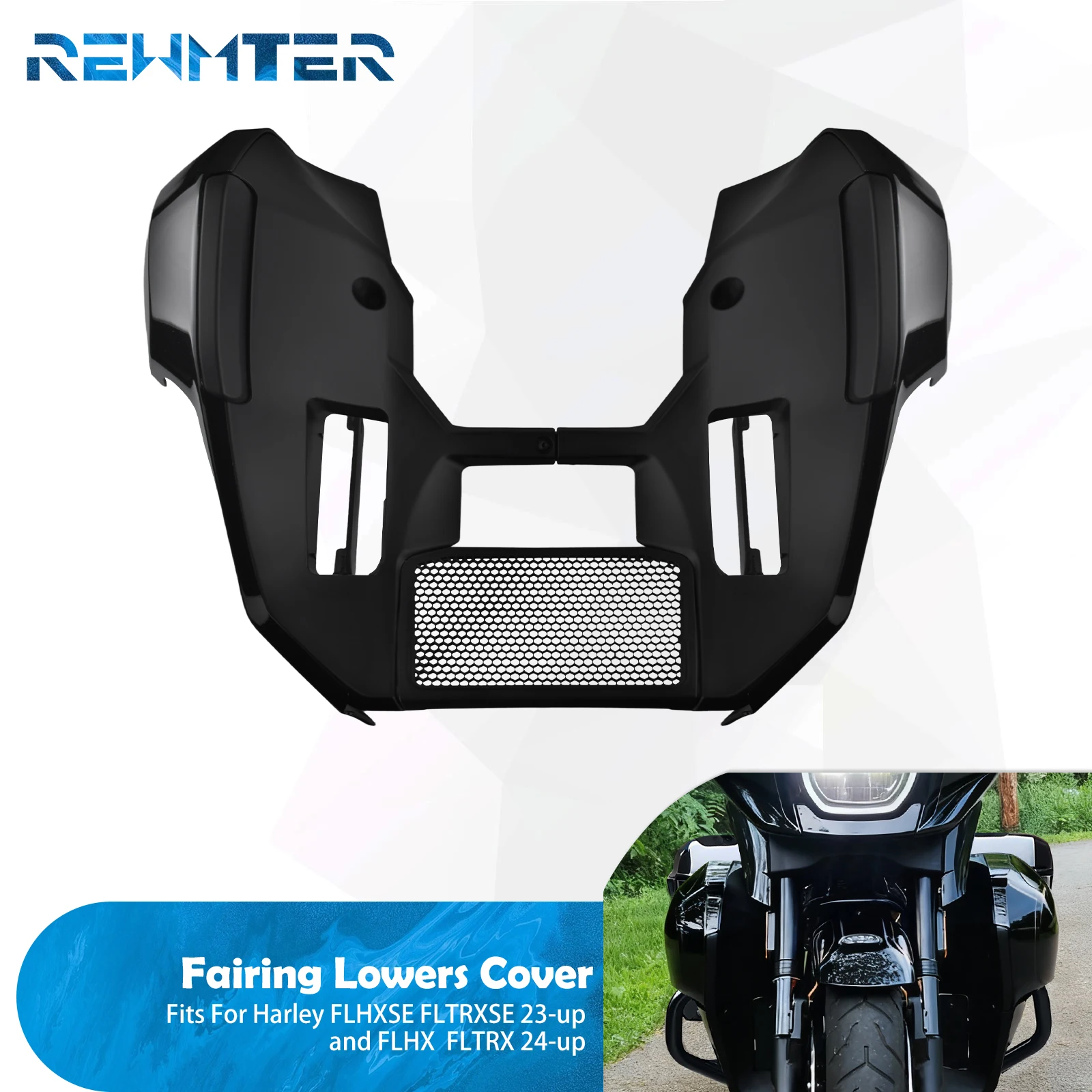 

Motorcycle Fairing Spoiler Kit Lowers Cover Extended Chin Spoiler For Harley Touring Street Road Glide 23-Up FLHX FLTRX 2024-Up