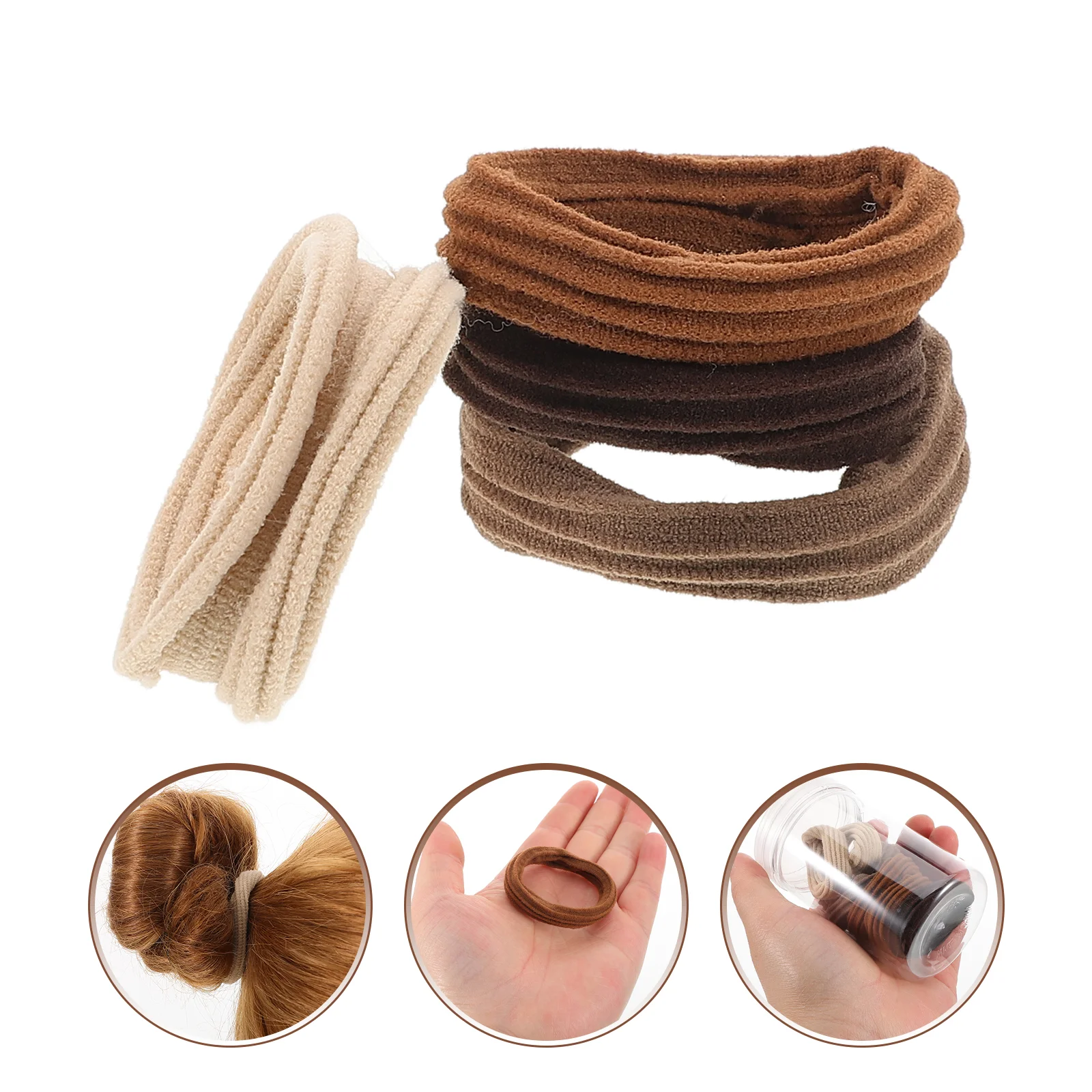 8 Pcs Ponytail Hair Tie Accessories Scrunchies for Christmas Elastic Bobbles Polyester Rubber Bands Toddler Ropes Ties