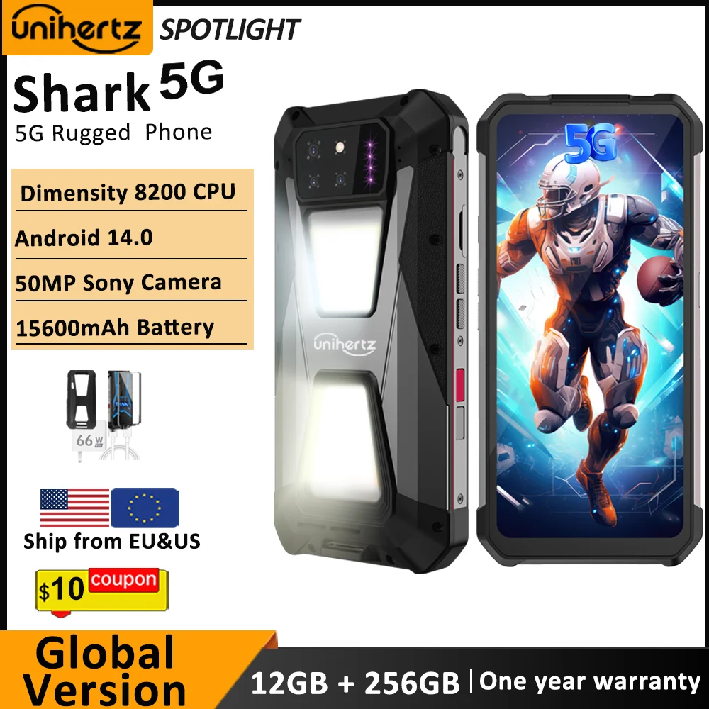 Unihertz SHARK , Android Rugged Smartphone 5G, Dimensity 8200, 6.79