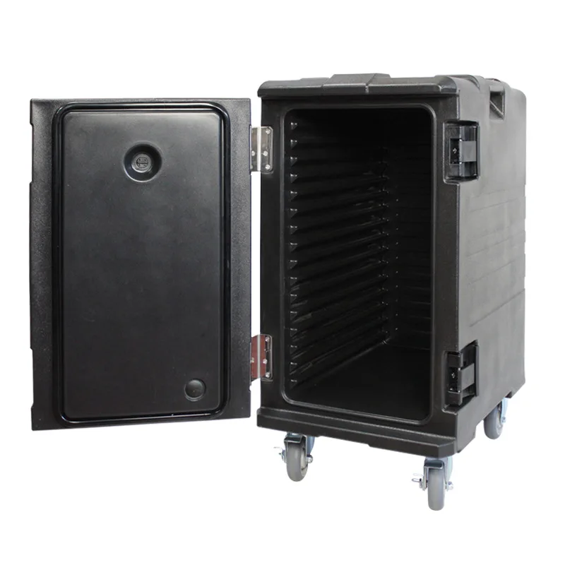 

120L large wheel can push the food plate incubator, canteen banquet delivery cooked food insulation and refrigeration