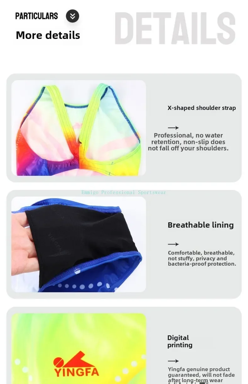 Neuer Yingfa-Badeanzug für Damen, professioneller Renn-Badeanzug, schnell trocknende Sport-Dreieck-Badebekleidung – Detail 13