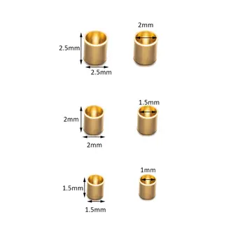 100個不鏽鋼壓接管珠隔珠端塞帽,適用於DIY耳環、項鍊、吊飾等珠寶製作材料 10 最佳銷售 管珠 - №2