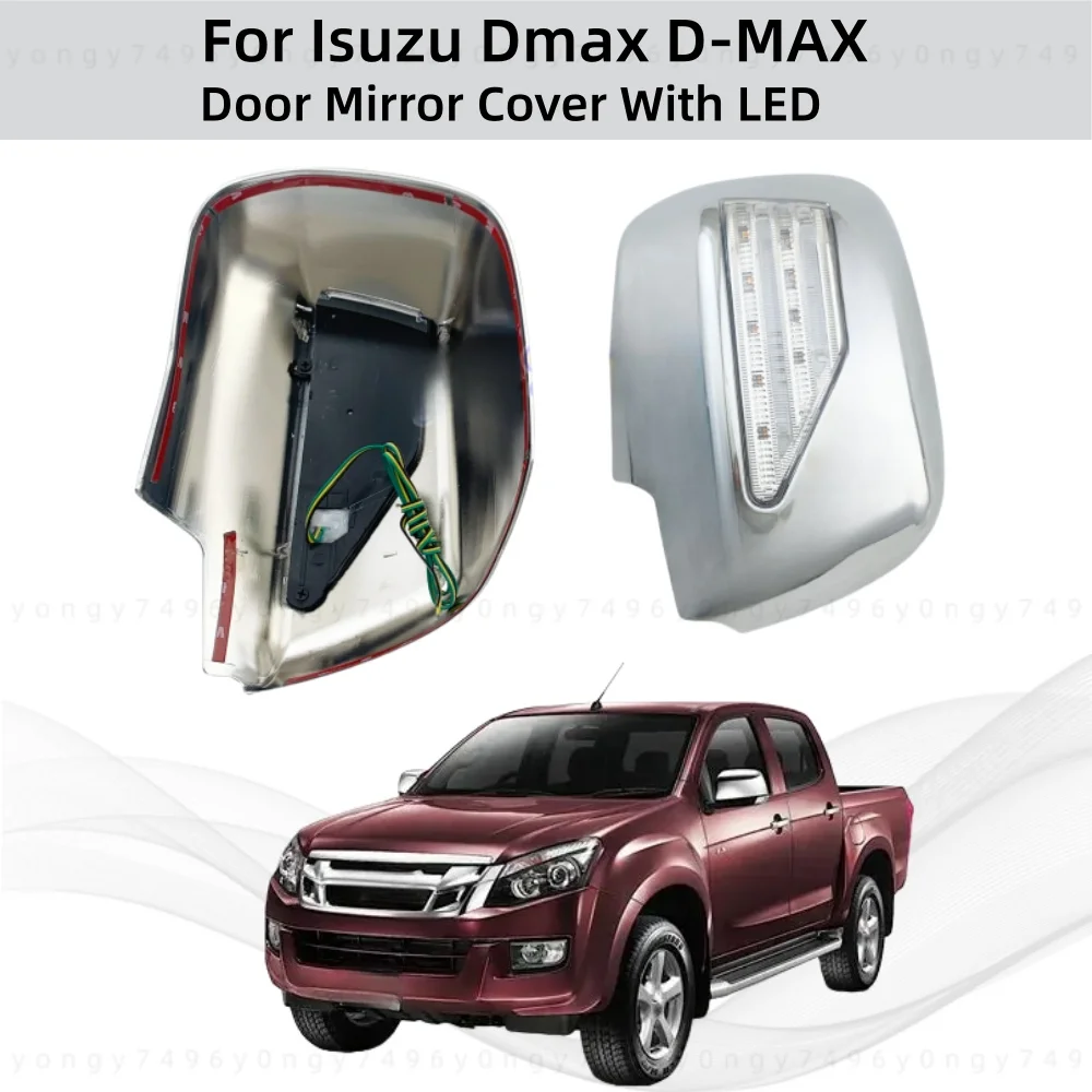 

Chrome Car Accessories Door Mirror Covers With LED light Trim For Isuzu Dmax D-MAX 2012 2013 2014 2015 2016 2017 2018 2019 2020