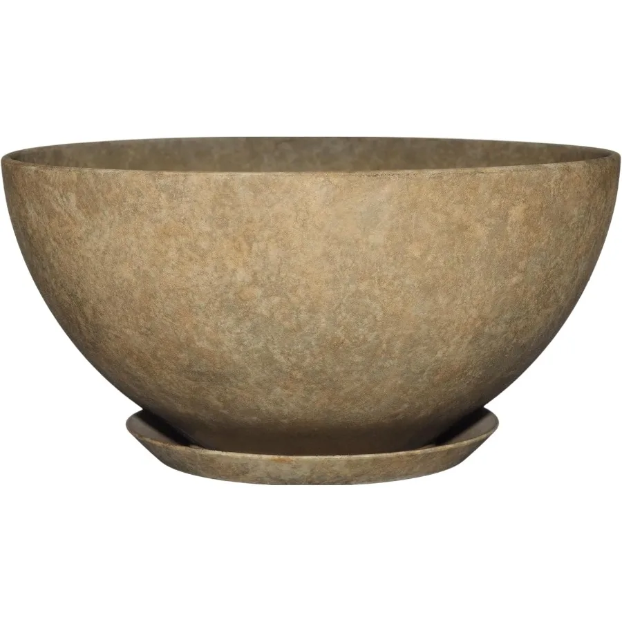 

Classic Home and Garden Rosie Modern Planter w Drainage Contemporary Planter Bowls Shallow Round Vases for Small Plants Versati