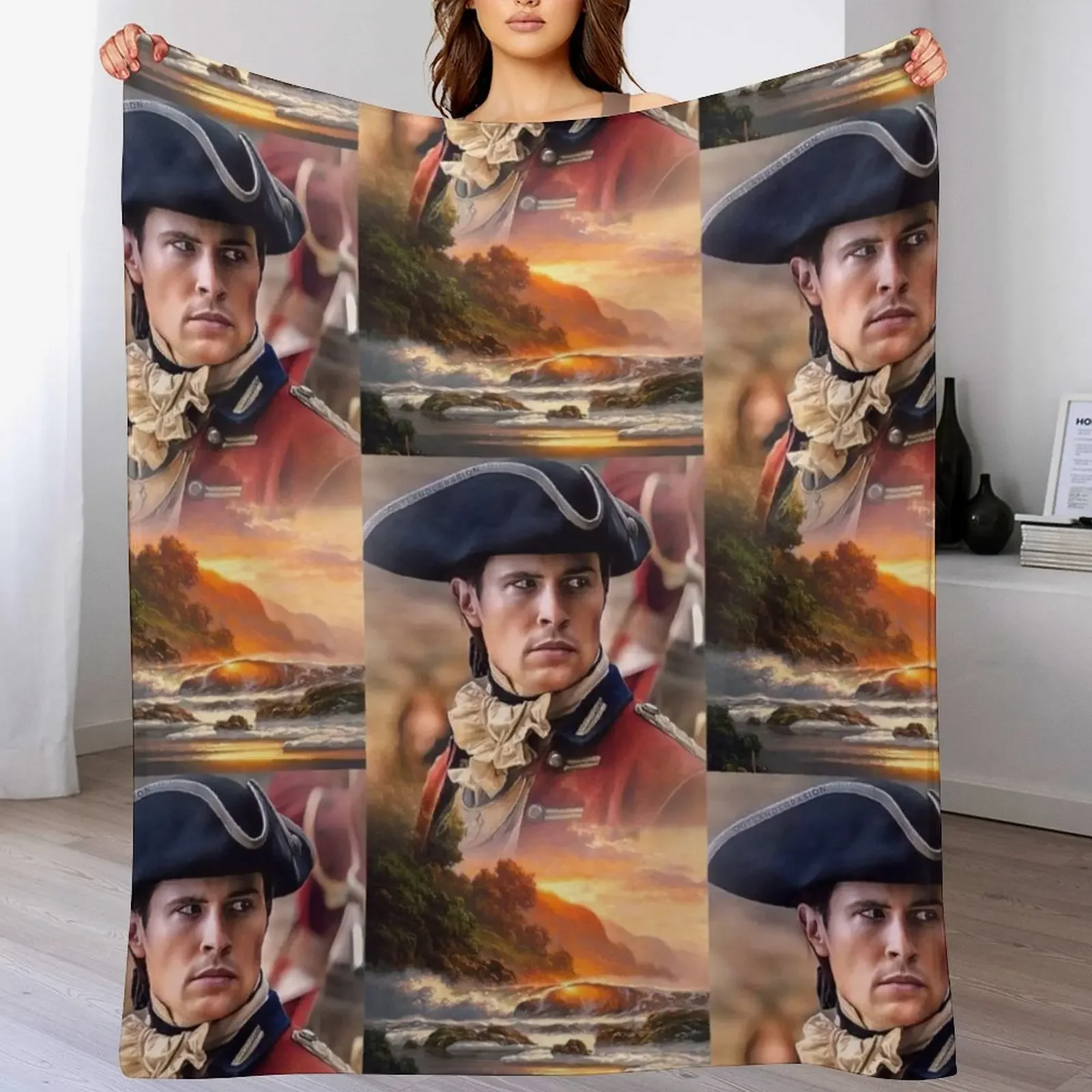 Lord John Gray Throw Blanket Lightweight Cozy Blanket for Bed Sofa