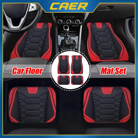 4Pcs Car Floor Mats Dustproof Universal Non-Slip Carpet Full Set Protective Mats Anti Scratch All-Weather Interior Accessories