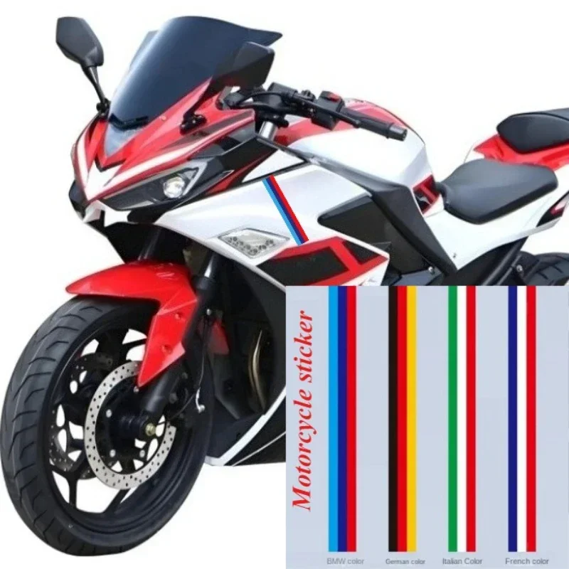 Motorcycle Sticker Personality Three Color Roof Machine Cover Pull Flower Germany Italy France Hood Decoration Car Sticker New