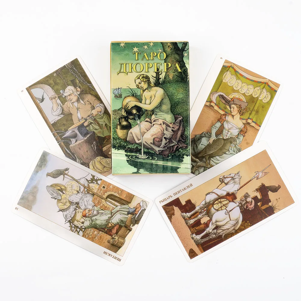 Russische Version ТАРО ДЮРЕРА Tarot Durera Karten 78 Stück Familien- und Partyunterhaltung Brettspiele Hexen-Wahrsagespiel Orakel-Decks