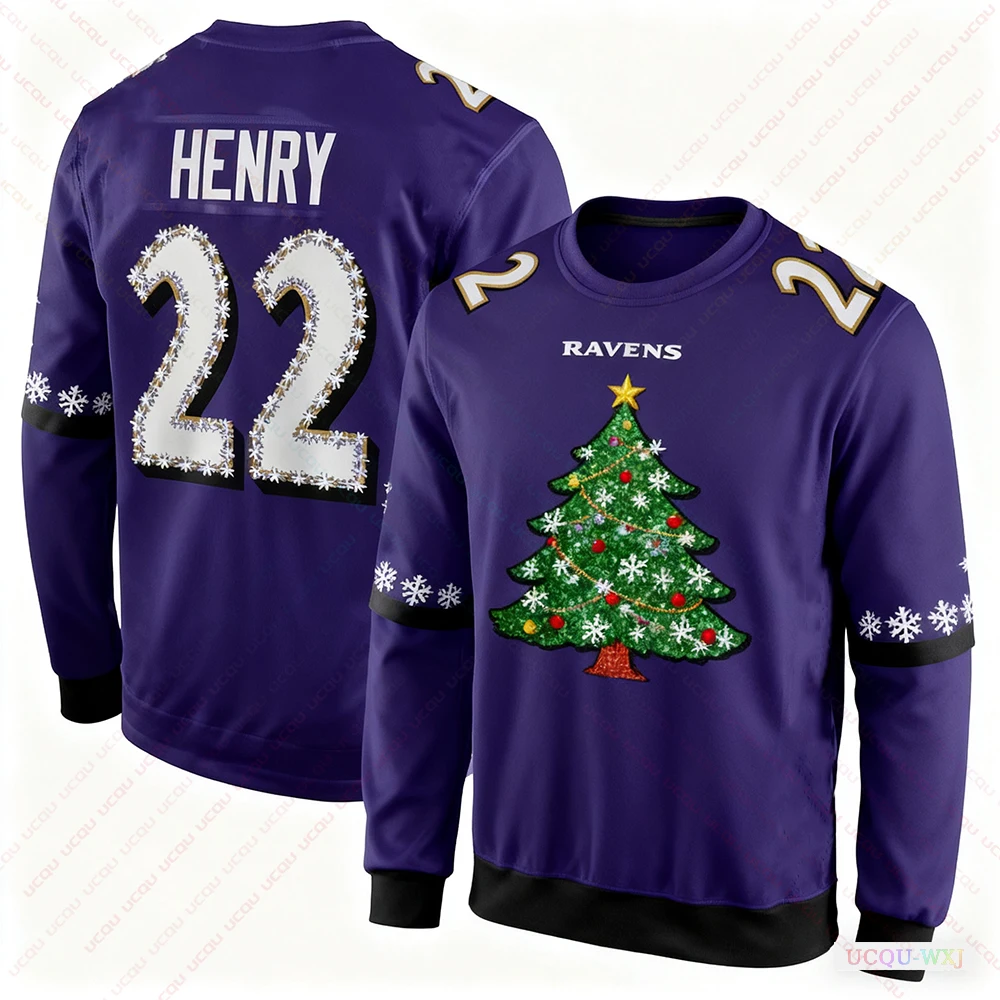 عيد الميلاد الكبار بالتيمور كرة القدم الأمريكية جيرسي الرجبي جيرسي الرياضية التدريب جيرسي تي شيرت الغربان جاكسون 8 عدد