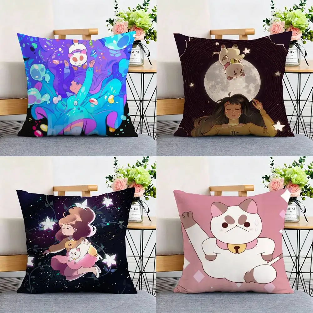 

Cartoon Bee and P-PuppyCat Double-sided print Pillow Case Cushion Cover Throw Pillow Case For Car Sofa