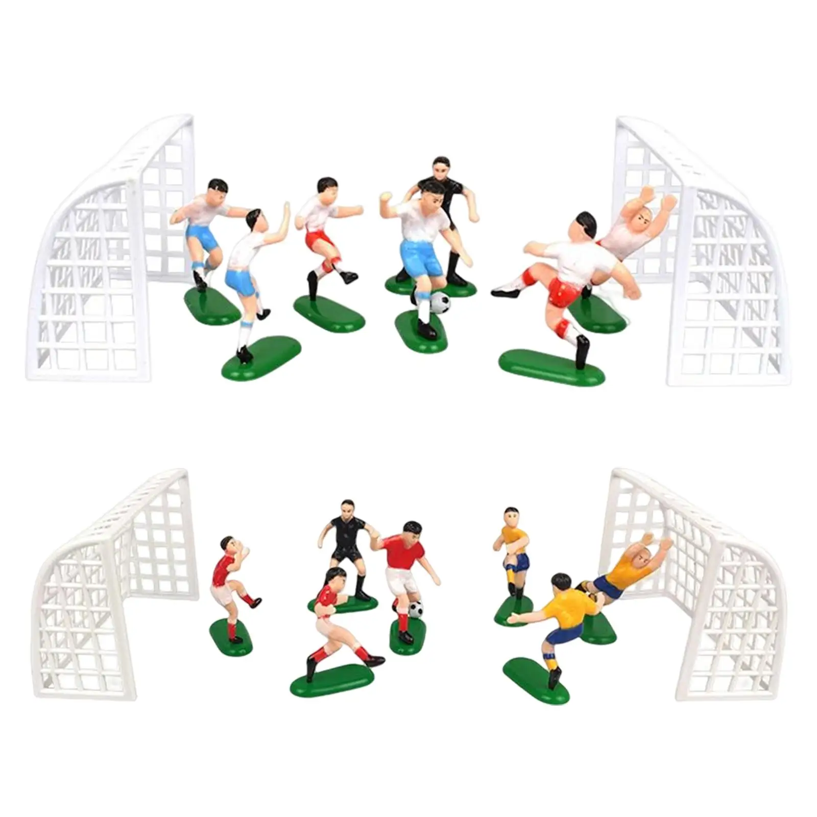 Football Cake Toppers Game Pieces Goal Gate Decorations for Baby Shower Boys