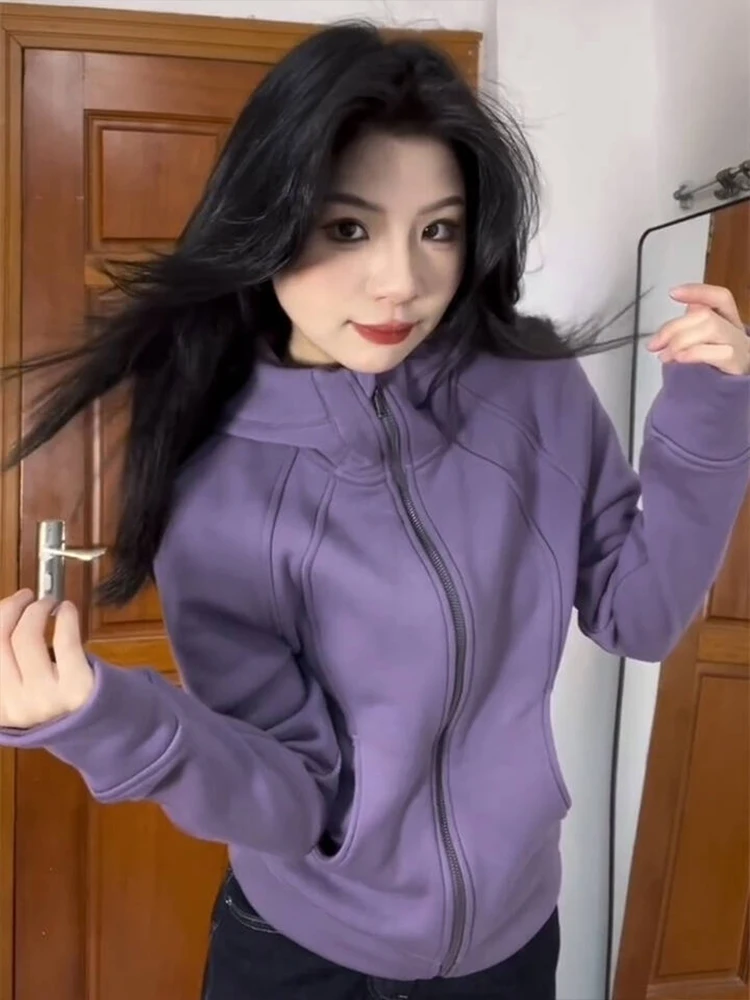 هوديس جرافيك 2000S ملابس امرأة ملابس الشارع ايمو فتاة الفراء Poleron Jfashion سستة Shoujo فتاة الموضة الجمالية Alt