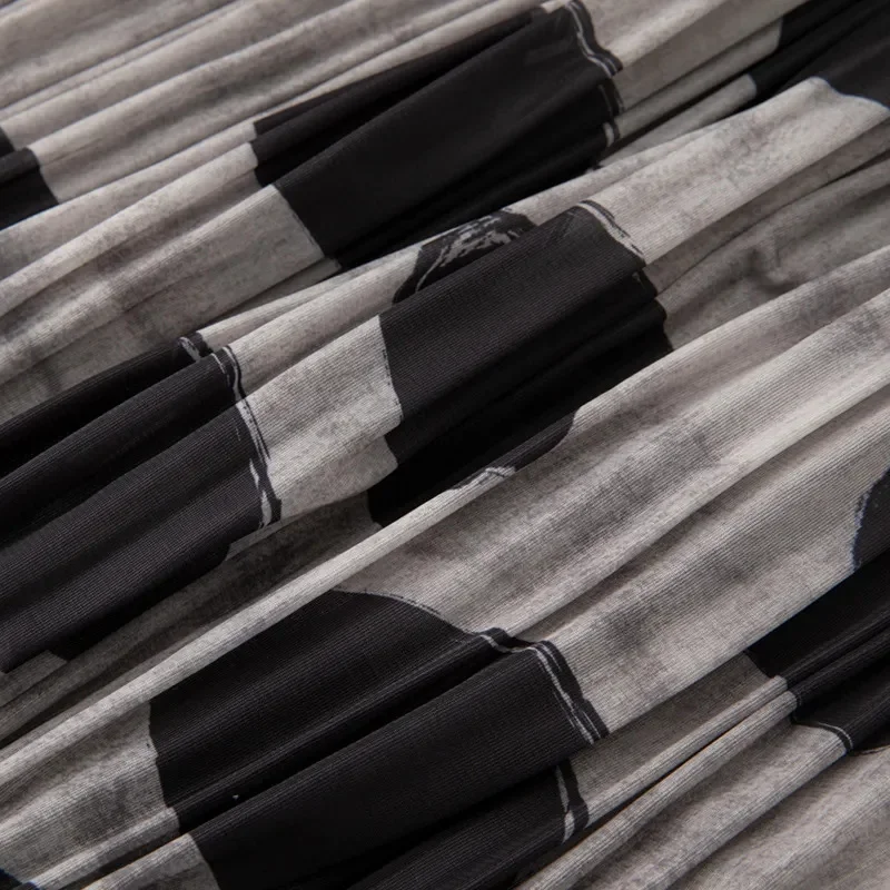 Rokken voor vrouwen Miyake rok minderheidsontwerp gevoel plooirok vrouwelijke hoge taille afdrukken losse heuprok plooirok