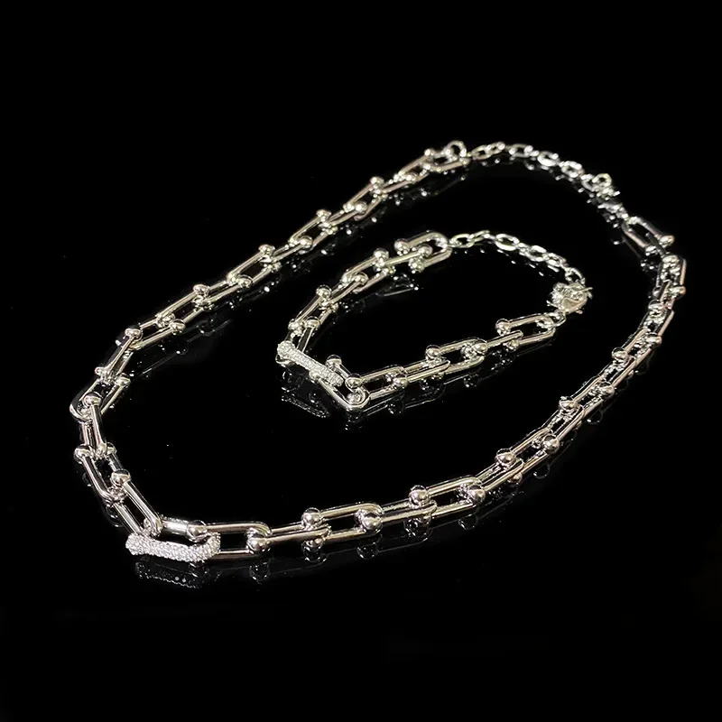 

MDL Муассанит Стиль Хип-Хоп Ожерелье Набор Позолоченный МикроНабор Сто Премиум Персонализированный Браслет