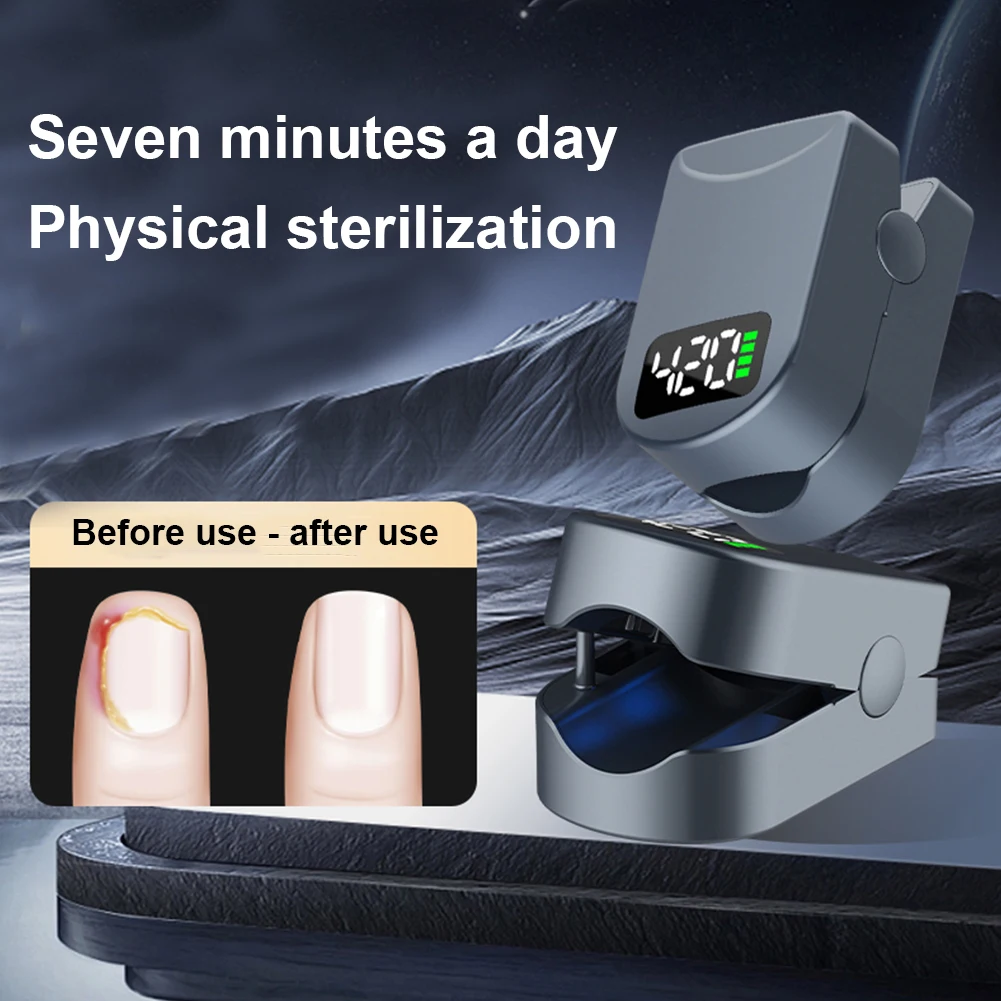 Nail Fungal Light Device Nail Fungal Cleaning Device Portable 460nm Blue Light + 905nm Infrared Light for Nail Fungal Infections