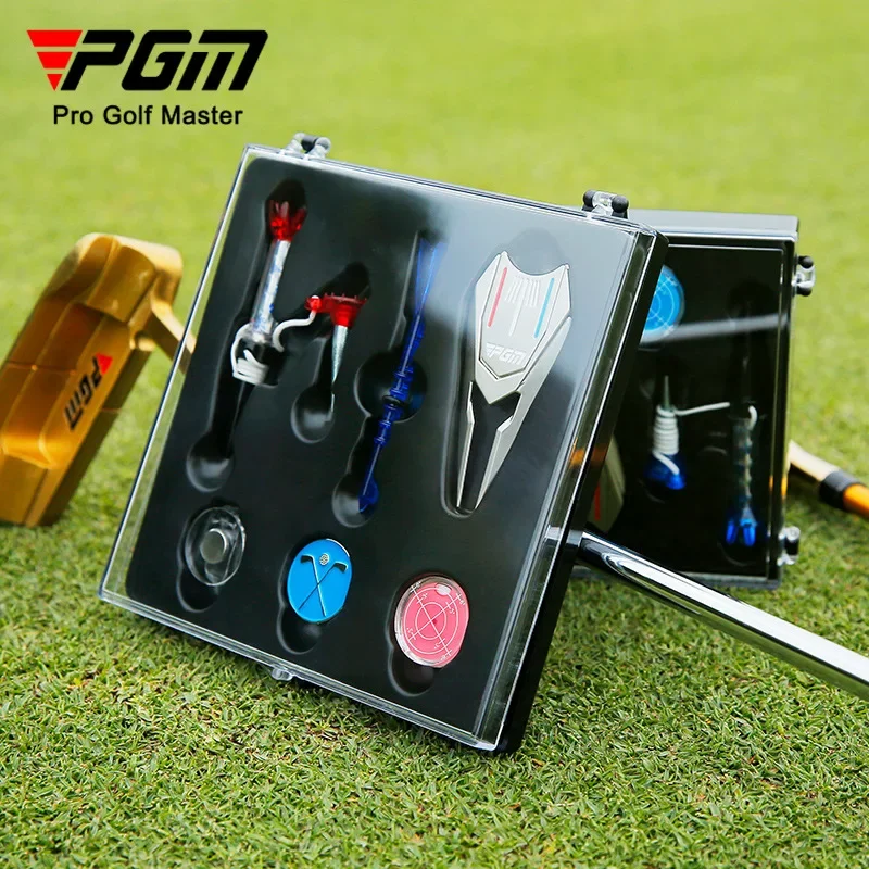 PGM Golf Accessories Set Mark Hat Clip Magnetic Mother Ball Tee Green Fork Gift Box MK012