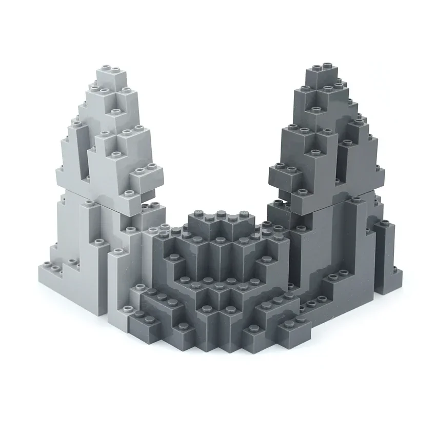 Rockery Rock Mound Garden Park Building Blocks 2PCS/Lot Rock Panel 6082 6083 23996 MOC Parts City Accessories Bricks Toy for kid