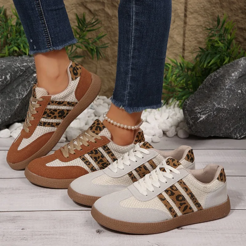 

New Women's Sneakers Fashion Casual Flats Vulcanize Shoes Round Toe Lace Up Comfortable Flat Shoes for Women Zapatos De Mujer