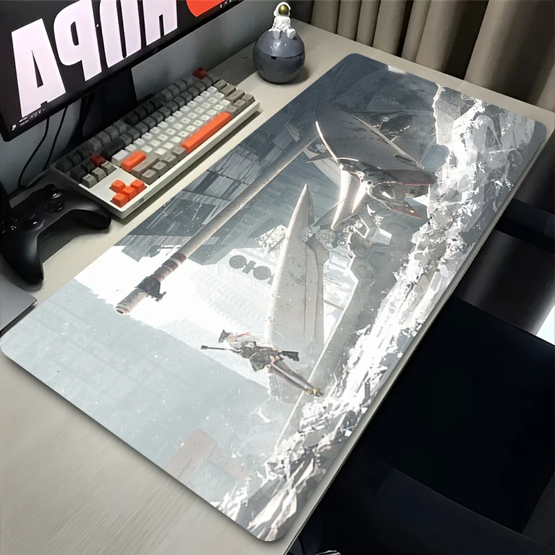 Anime 86 Eighty Six HD Printing White Mouse Pad Gaming Mouse Mat with Lock Edge Black Rubber Mousepad Props Durable Desk Mat