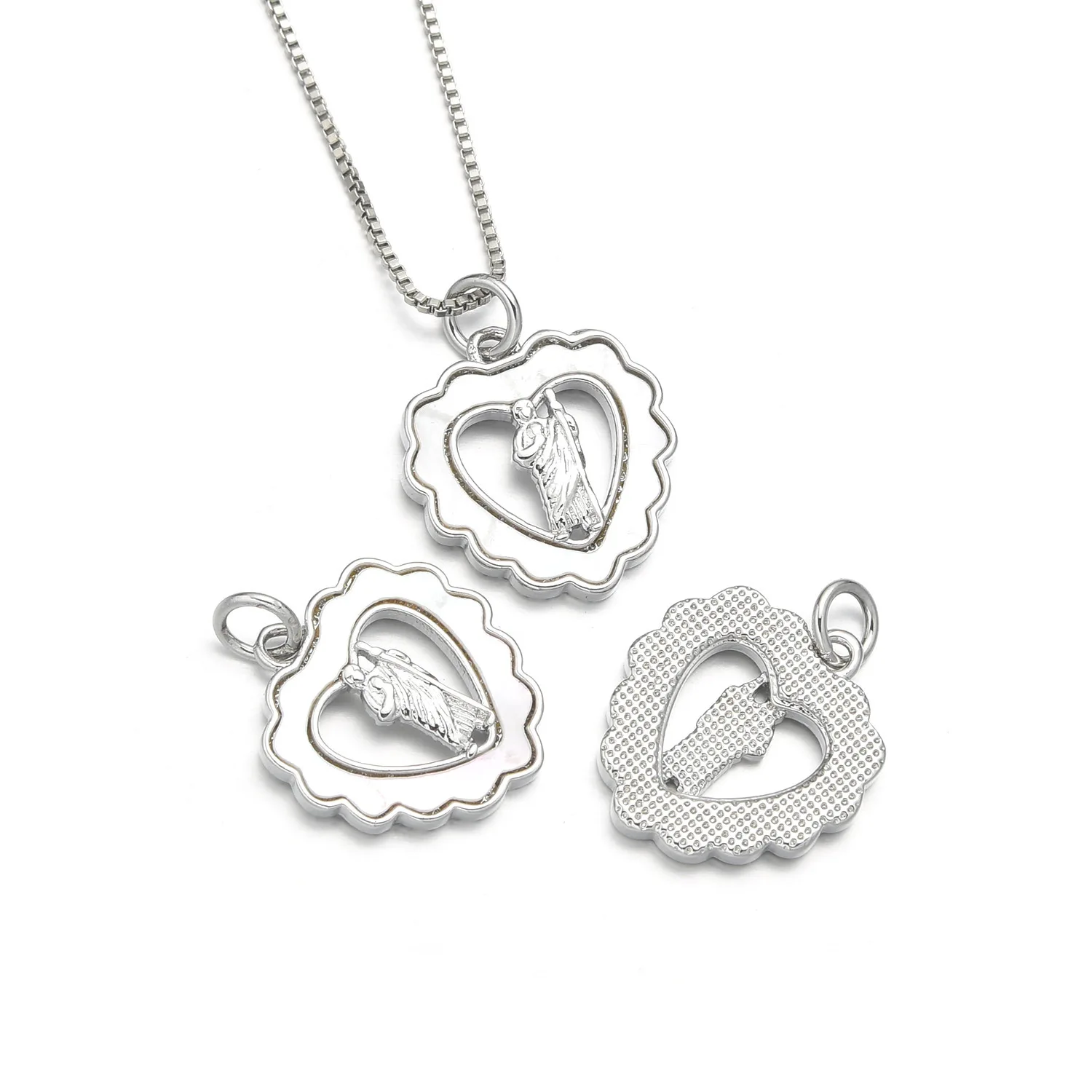 5pcs Europe and The United States Natural Shell Evil Eye Necklace Pendant Accessories DIY Jewelry Making Materials Wholesale