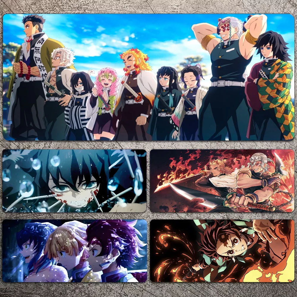 D-Demon Slayer K-Kimetsu No Yaiba Mousepad Mouse Pad Laptop Gaming Accessories Large Desk Mat Computer Gamer Keyboard Rug Carpet