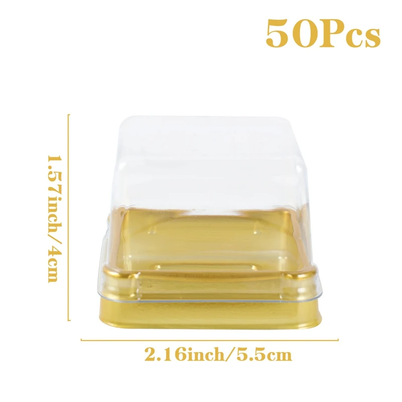 50pcs Transparent Cake Boxes for Wedding & Birthday