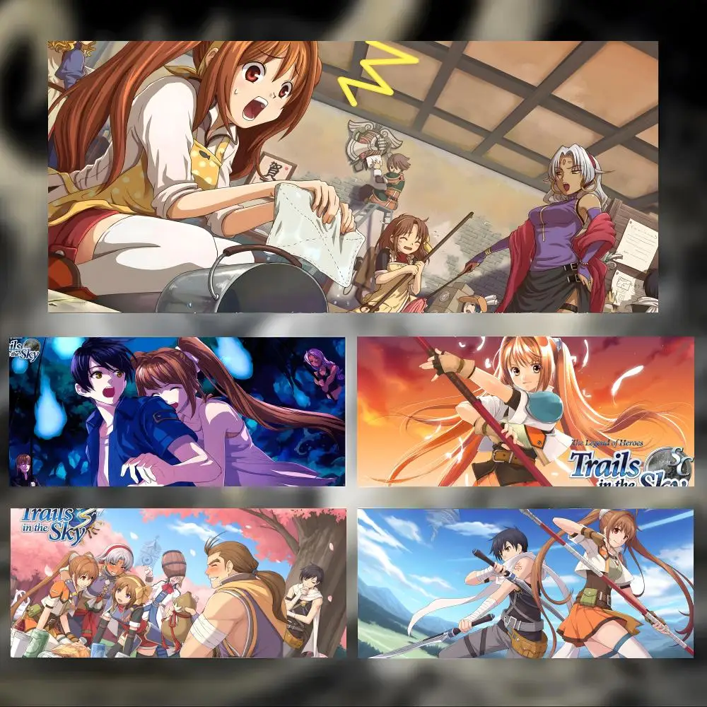 Classic Fantasy Game T-Trails in the Sky Mouse Pad Large Thick Desk Pad Stitched Edges Gaming Mouse Mat for PC