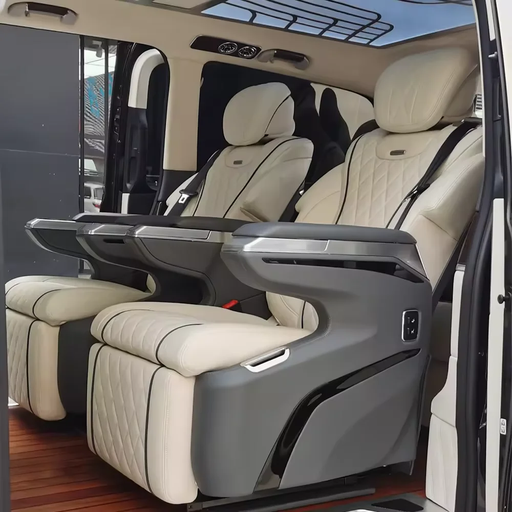 2025 for Toyota Hiace Van Alphard Car Seat VIP Electric Interior Massage Ventilated Features New Vito Made Leather Fabric