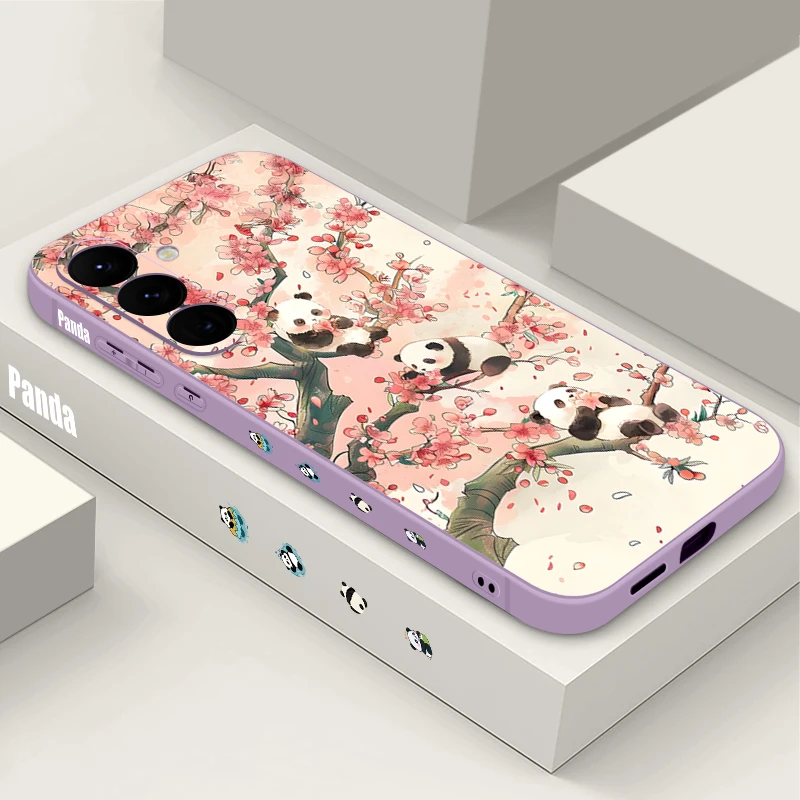 Panda impressão macio tpu caso de telefone para samsung galaxy s26 s25 s24 ultra s23 s25 fe a57 ​​a17 a56 a55 a37 a36 a16 a35 a15 a54 5g capa