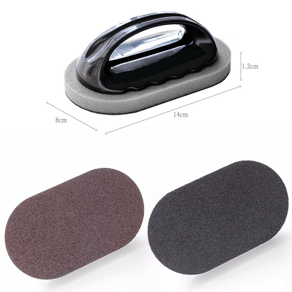 

2Pcs Emery Sponge Scrubbers Durable for Kitchenware Washing Super Decontamination Remove Stains Pots Bowls Easy