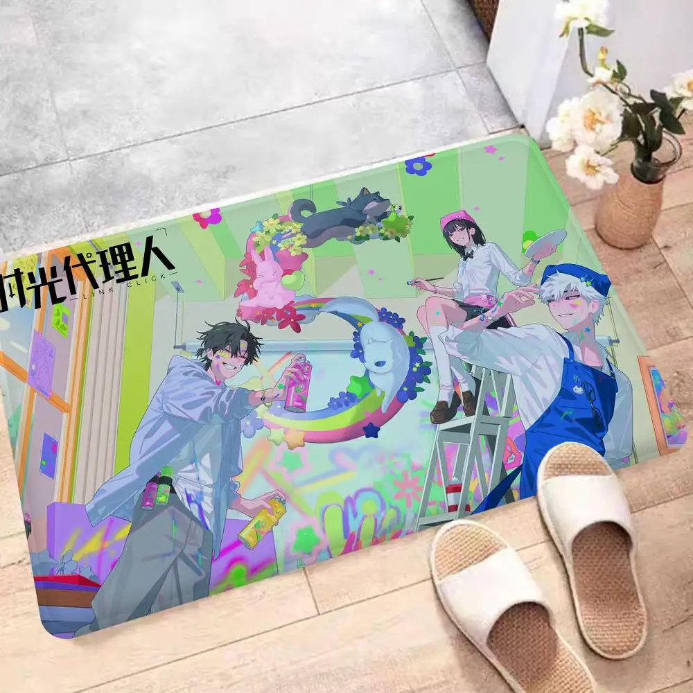 Hot Bl Anime L-link Click Door Mat Nordic Style Bedroom Living Room Doormat Home Balcony Anti-Slip Alfombra