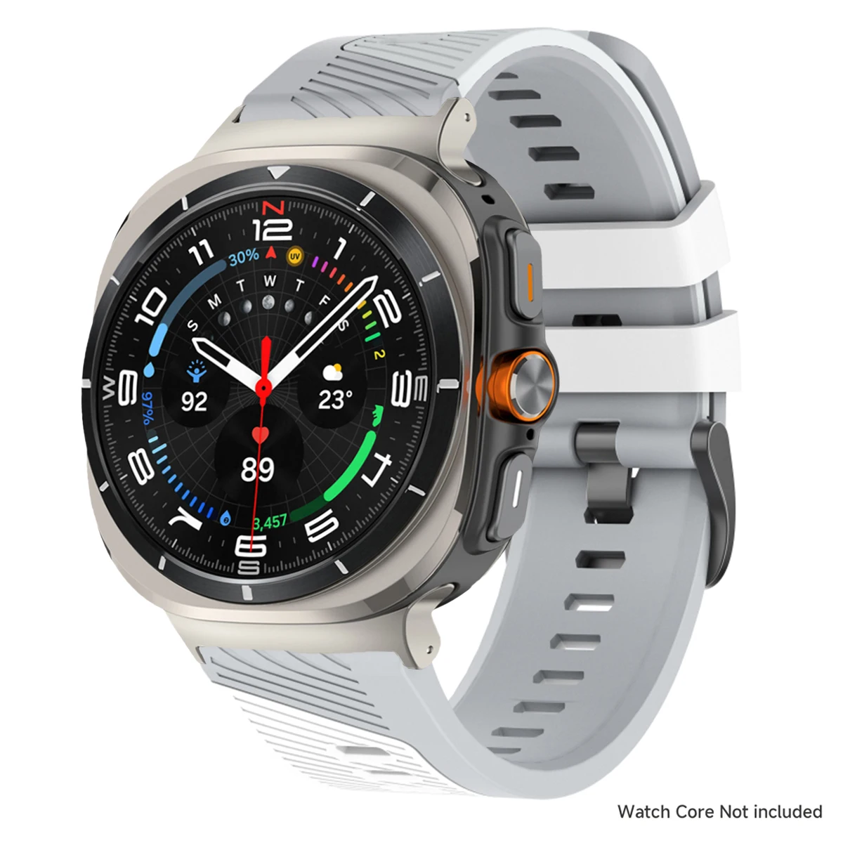 Zweifarbiges Sport-Silikonarmband für Samsung Galaxy Watch Ultra 2 47mm Verstellbares Band Armband für Galaxy Watch Ultra 2025/2024 – Detail 10