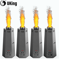 U`King 4Pcs 80W Hexagonal Flame Machine Stage Flamethrow DMX512 Fire Column Machine For Outdoor Music Show Wedding Banquet