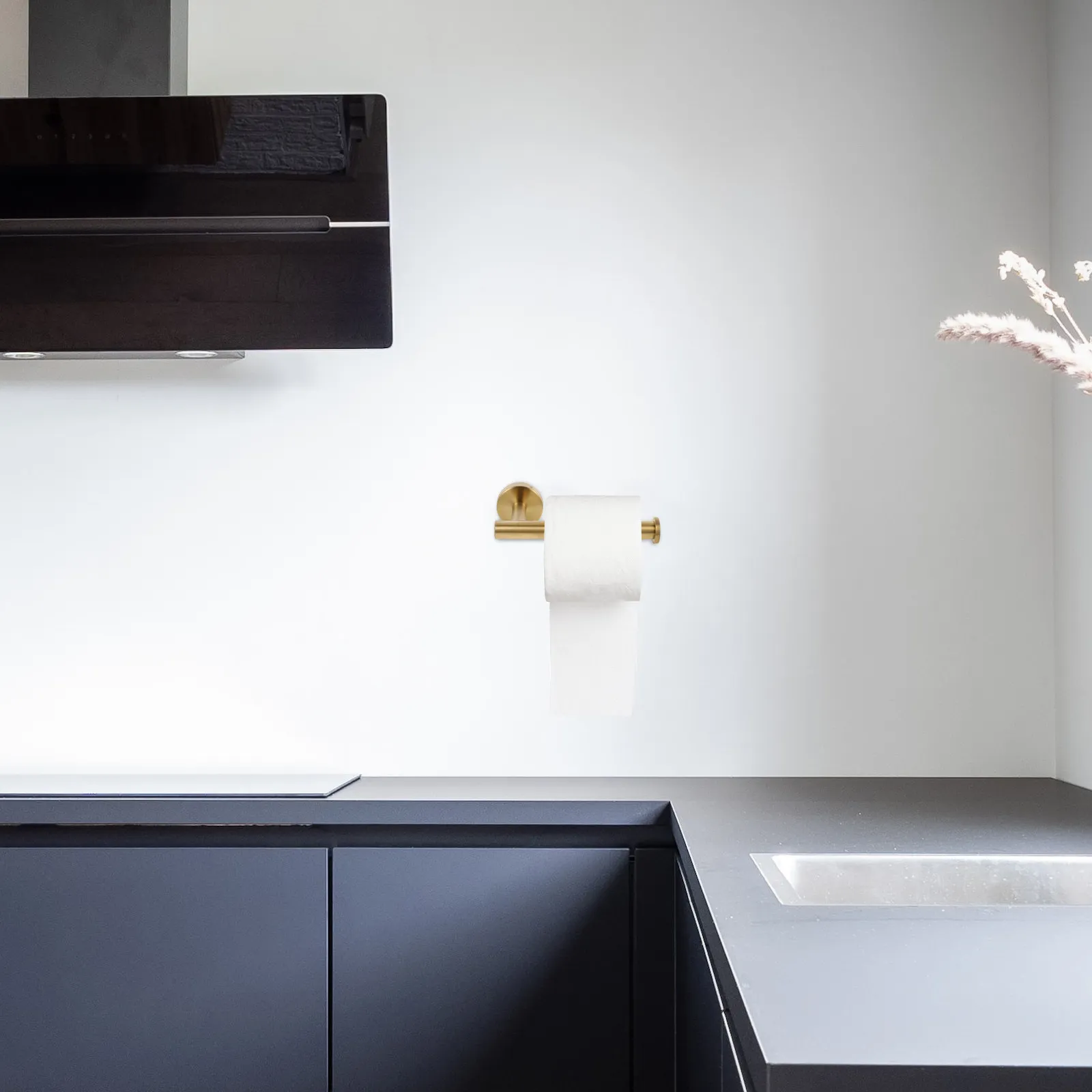 

1 комплект: держатель для рулонной бумаги из нержавеющей стали, простой дизайн, легкая установка, для ванной, кухни, отеля, подставка для салфеток/полка