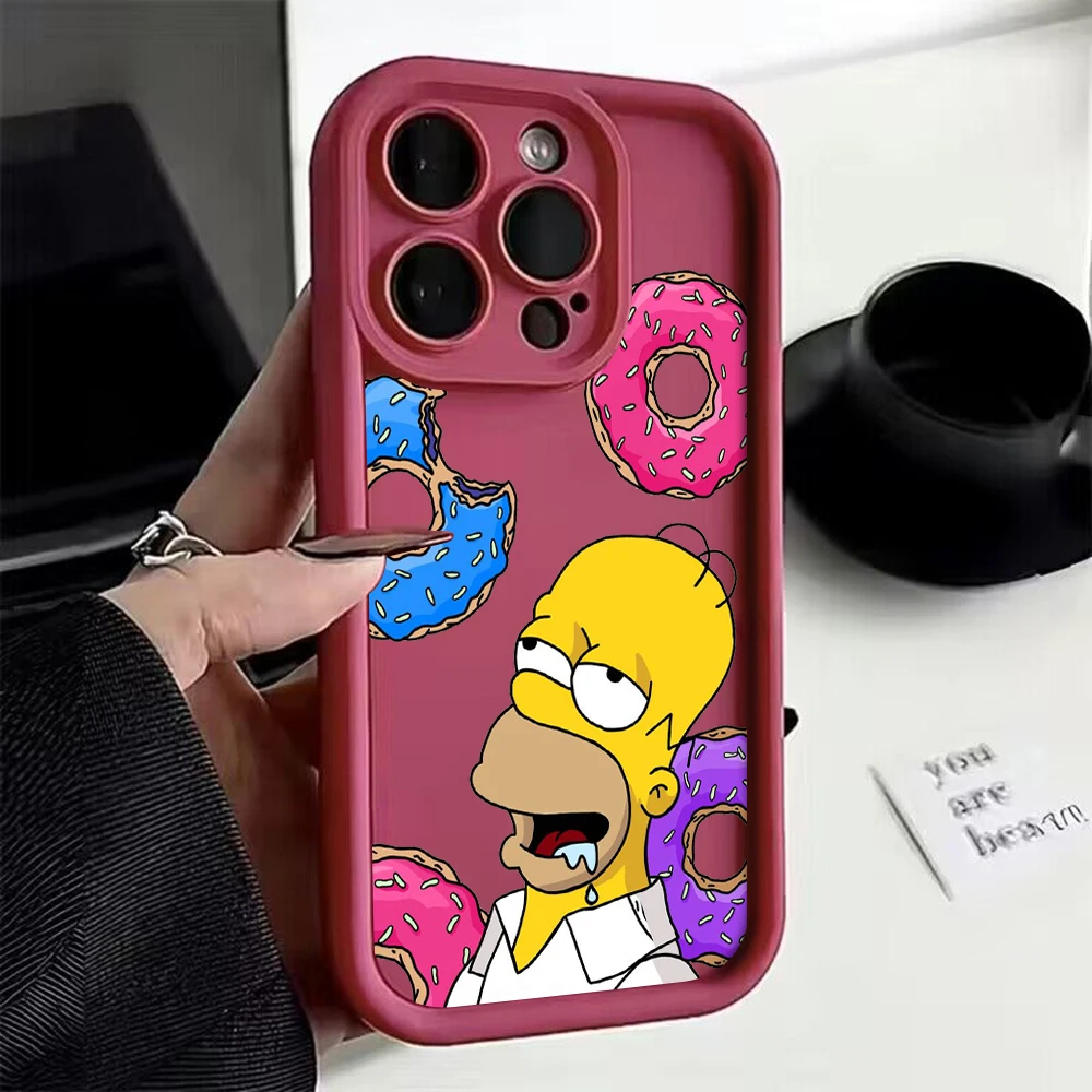 Lustige Cartoon-Handy hülle für iPhone 15 14 13 12 11 pro max xr x 7 8 plus t-the s-simpson weiche TPU-Rückseite mit Hands ch laufe