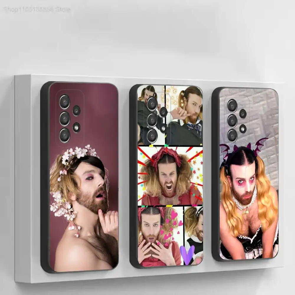 Richard Magarey Fashion Black Soft Protective Case For Samsung S10,20,21,22,23,24,25,30 Ultra Plus FE Lite