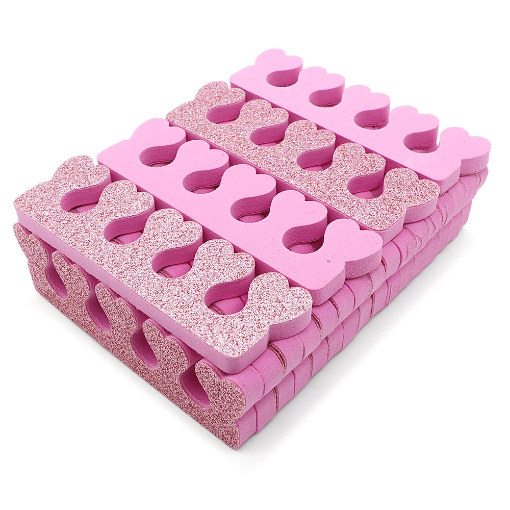 100 TEILE/LOS Professionelle Nail art Zehen Separatoren Finger Füße Teiler Schwamm Weiche Gel UV Schönheit Werkzeuge Polnischen Maniküre Pediküre