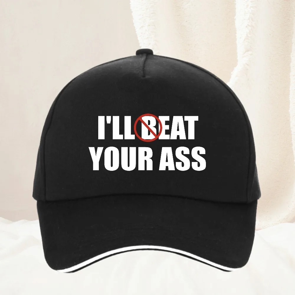 Funny Meme Baseball Cap I'll Beat Eat Your Ass Pun Joke Print Hat Adjustable Outdoor All Seasons Travel Gift Caps Hat