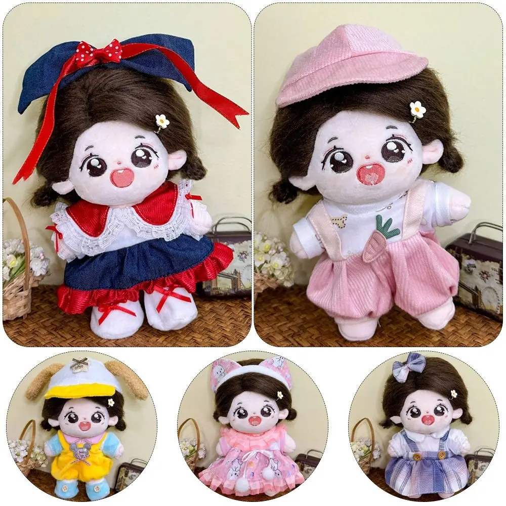 Cute Doll Lovely Clothes With Cartoon Headband Accessories 9 Styles Plush Dolls Clothes Doll Skirt